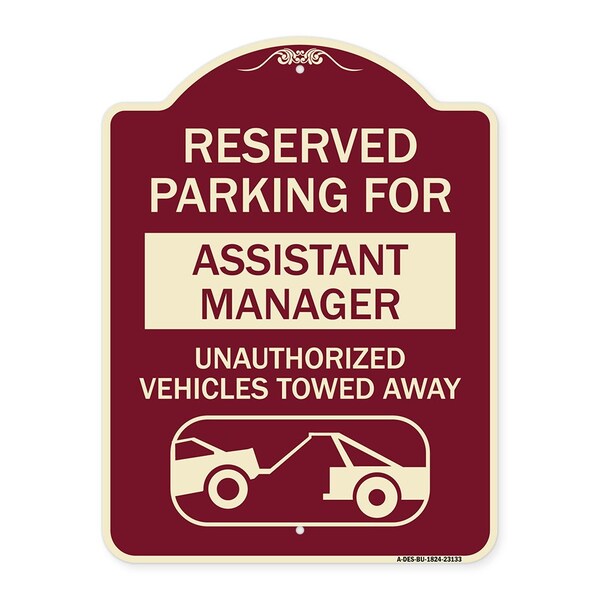 Reserved Parking for Assistant Manager Unauthorized Vehicles Towed Away, A-DES-BU-1824-23133